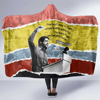 Bobby Seale Hooded Blanket Torn Paper Collage Design Solidarity Quote Powerful Speech Artwork Civil Rights - Wonder Print Shop