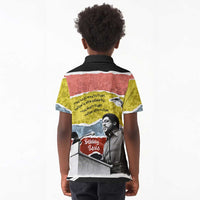 Bobby Seale Kid Polo Shirt Torn Paper Collage Design Solidarity Quote Powerful Speech Artwork Civil Rights - Wonder Print Shop