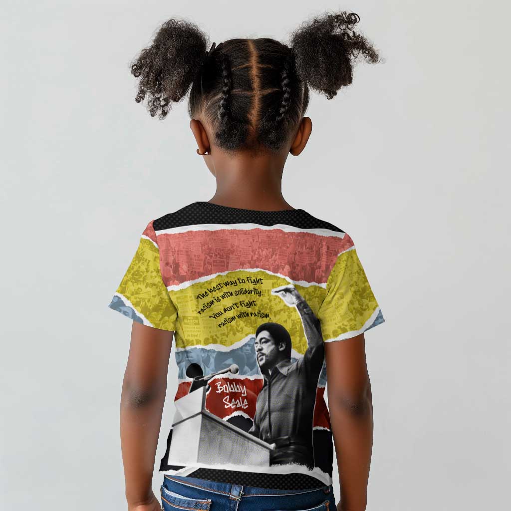 Bobby Seale Kid T shirt Torn Paper Collage Design Solidarity Quote Powerful Speech Artwork Civil Rights - Wonder Print Shop