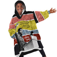 Bobby Seale Kid Wearable Blanket Hoodie Torn Paper Collage Design Solidarity Quote Powerful Speech Artwork Civil Rights - Wonder Print Shop