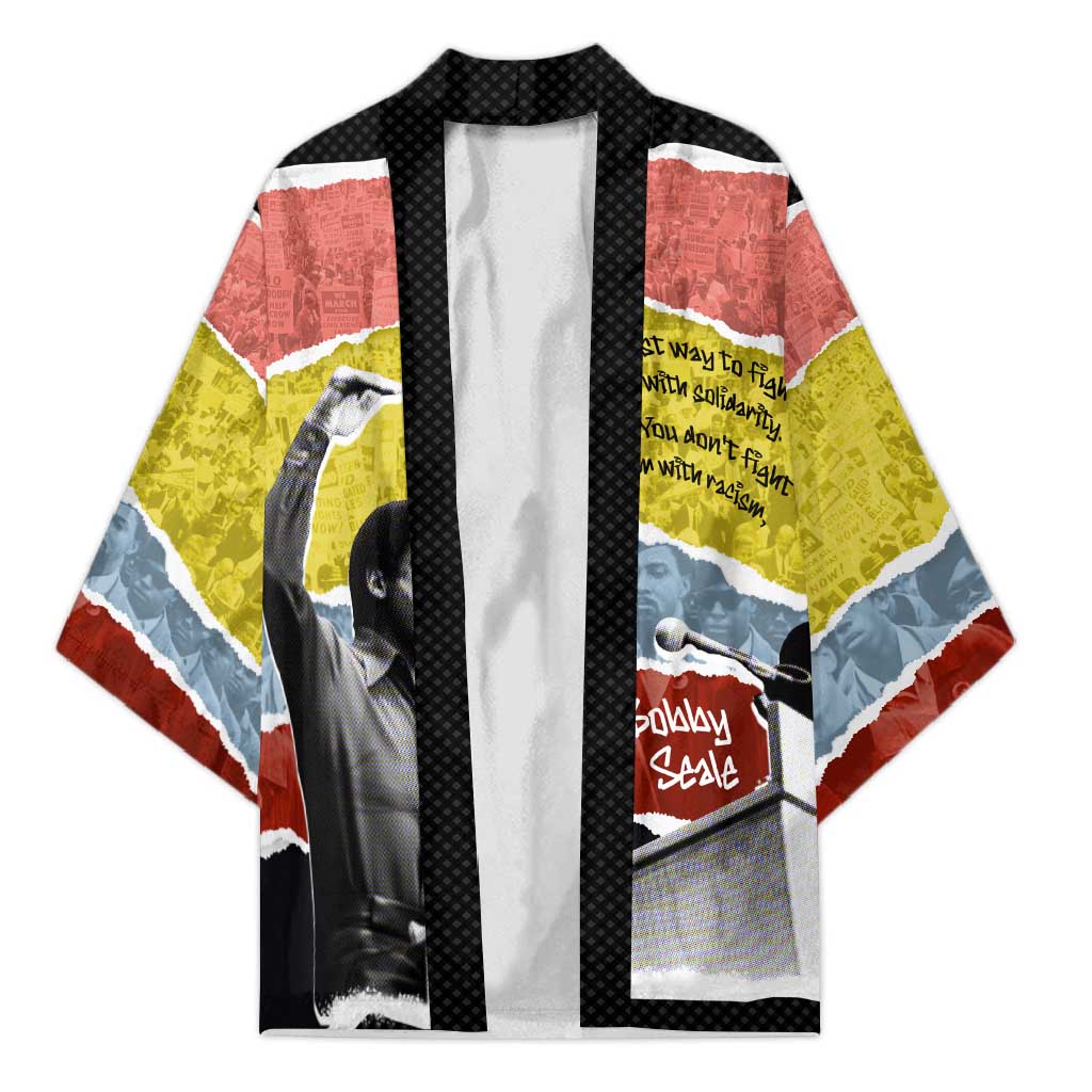 Bobby Seale Kimono Torn Paper Collage Design Solidarity Quote Powerful Speech Artwork Civil Rights - Wonder Print Shop