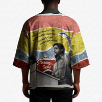 Bobby Seale Kimono Torn Paper Collage Design Solidarity Quote Powerful Speech Artwork Civil Rights - Wonder Print Shop