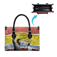 Bobby Seale Leather Bag Torn Paper Collage Design Solidarity Quote Powerful Speech Artwork Civil Rights - Wonder Print Shop