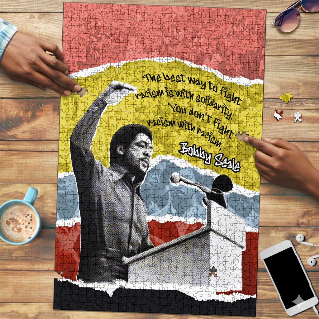 Bobby Seale Puzzle Torn Paper Collage Design Solidarity Quote Powerful Speech Artwork Civil Rights - Wonder Print Shop