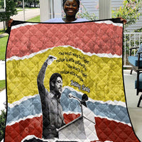 Bobby Seale Quilt Torn Paper Collage Design Solidarity Quote Powerful Speech Artwork Civil Rights - Wonder Print Shop