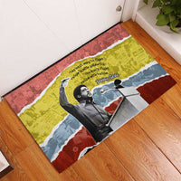 Bobby Seale Rubber Doormat Torn Paper Collage Design Solidarity Quote Powerful Speech Artwork Civil Rights - Wonder Print Shop