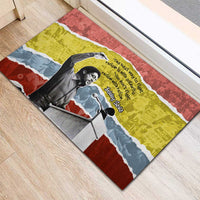 Bobby Seale Rubber Doormat Torn Paper Collage Design Solidarity Quote Powerful Speech Artwork Civil Rights - Wonder Print Shop