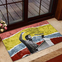 Bobby Seale Rubber Doormat Torn Paper Collage Design Solidarity Quote Powerful Speech Artwork Civil Rights - Wonder Print Shop