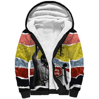 Bobby Seale Sherpa Hoodie Torn Paper Collage Design Solidarity Quote Powerful Speech Artwork Civil Rights - Wonder Print Shop