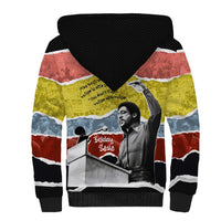 Bobby Seale Sherpa Hoodie Torn Paper Collage Design Solidarity Quote Powerful Speech Artwork Civil Rights - Wonder Print Shop