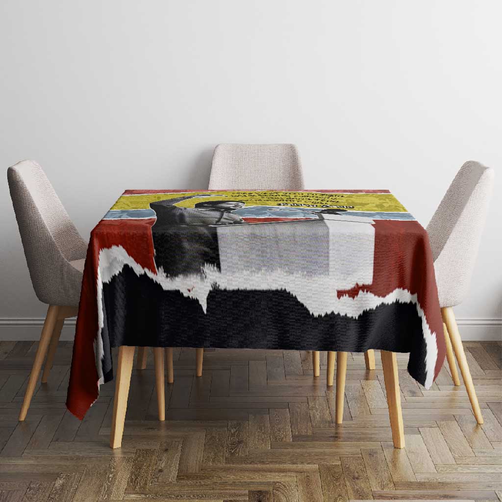 Bobby Seale Tablecloth Torn Paper Collage Design Solidarity Quote Powerful Speech Artwork Civil Rights - Wonder Print Shop