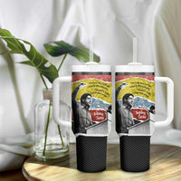 Bobby Seale Tumbler With Handle Torn Paper Collage Design Solidarity Quote Powerful Speech Artwork Civil Rights - Wonder Print Shop