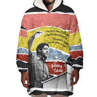 Bobby Seale Wearable Blanket Hoodie Torn Paper Collage Design Solidarity Quote Powerful Speech Artwork Civil Rights - Wonder Print Shop