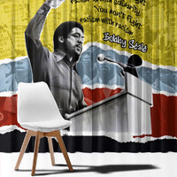 Bobby Seale Window Curtain Torn Paper Collage Design Solidarity Quote Powerful Speech Artwork Civil Rights - Wonder Print Shop