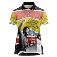 Bobby Seale Women Polo Shirt Torn Paper Collage Design Solidarity Quote Powerful Speech Artwork Civil Rights - Wonder Print Shop