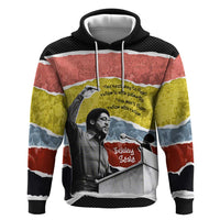 Bobby Seale Zip Hoodie Torn Paper Collage Design Solidarity Quote Powerful Speech Artwork Civil Rights - Wonder Print Shop