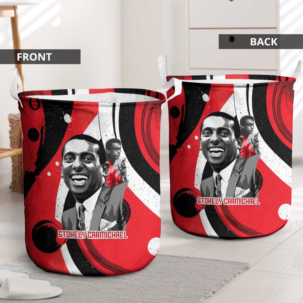 Stokely Carmichael Laundry Basket Abstract Design Black Power Text Civil Rights Activist - Wonder Print Shop