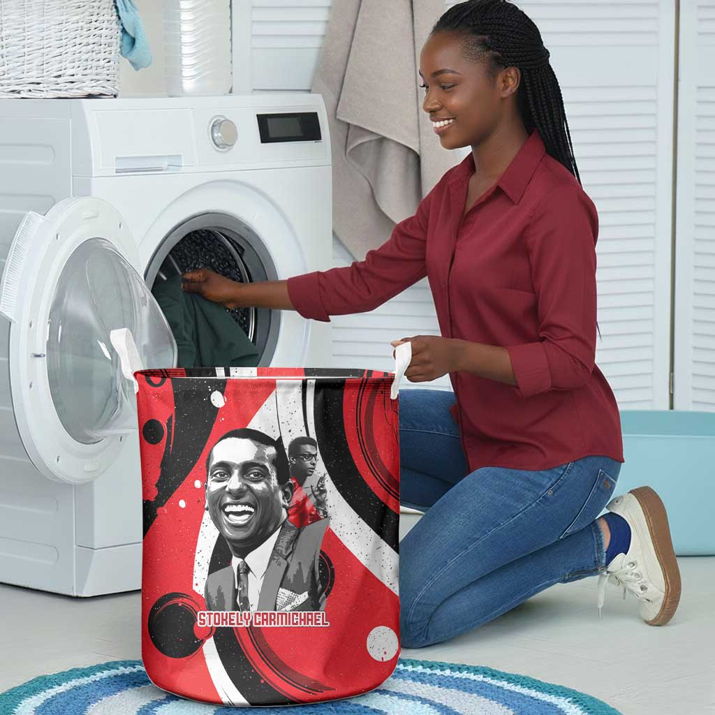 Stokely Carmichael Laundry Basket Abstract Design Black Power Text Civil Rights Activist - Wonder Print Shop