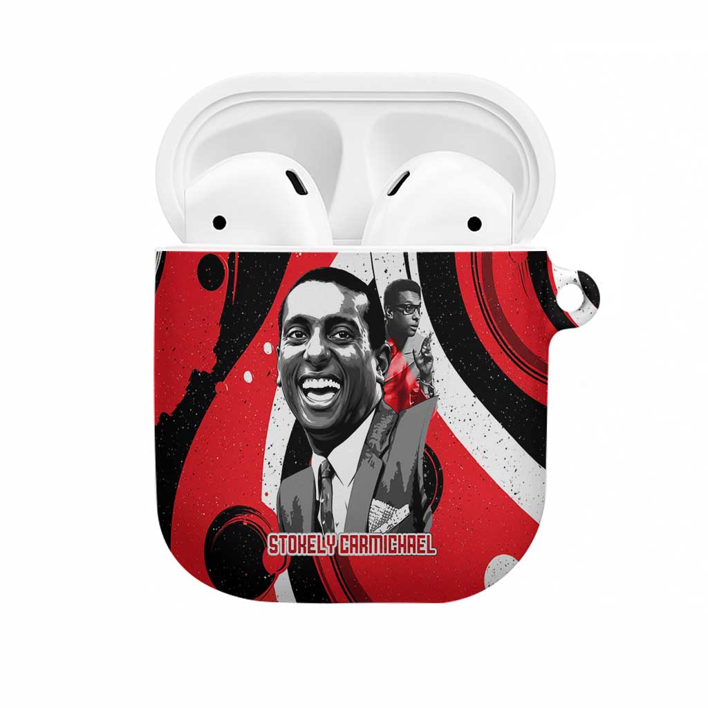 Stokely Carmichael AirPods Case Abstract Design Black Power Text Civil Rights Activist - Wonder Print Shop