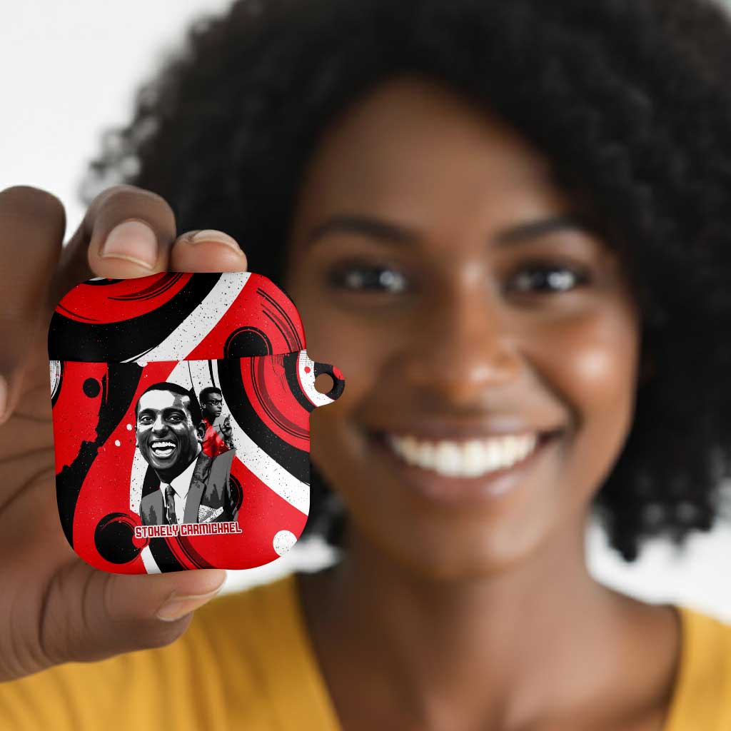 Stokely Carmichael AirPods Case Abstract Design Black Power Text Civil Rights Activist - Wonder Print Shop