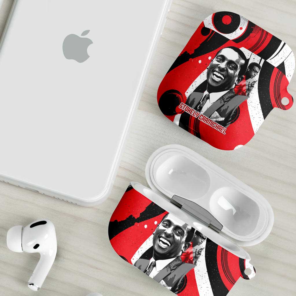 Stokely Carmichael AirPods Case Abstract Design Black Power Text Civil Rights Activist - Wonder Print Shop