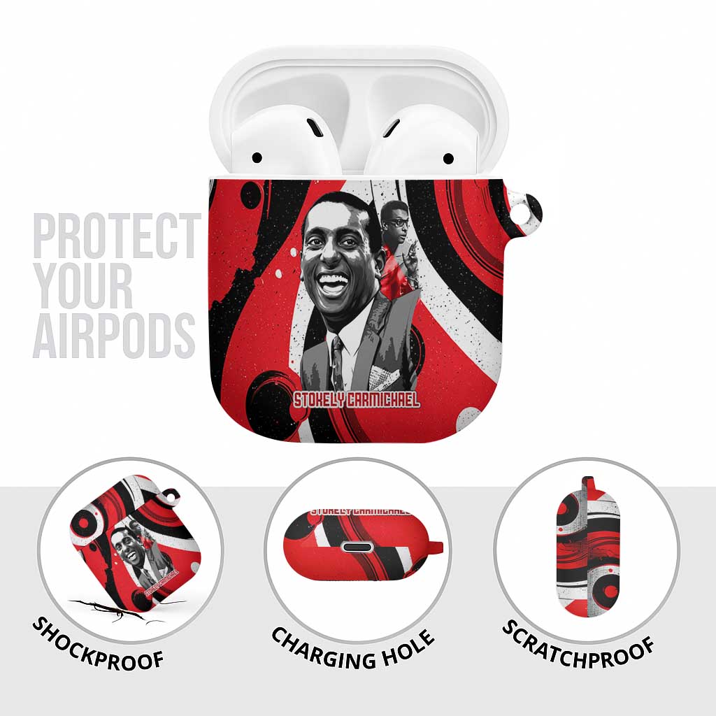 Stokely Carmichael AirPods Case Abstract Design Black Power Text Civil Rights Activist - Wonder Print Shop