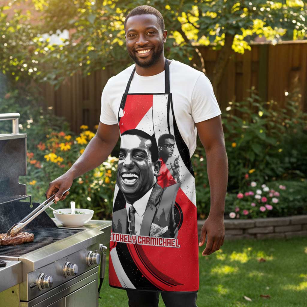 Stokely Carmichael Apron Abstract Design Black Power Text Civil Rights Activist - Wonder Print Shop
