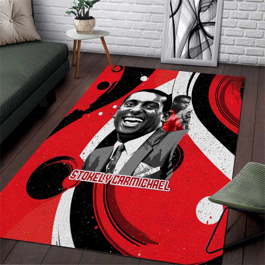 Stokely Carmichael Area Rug Abstract Design Black Power Text Civil Rights Activist - Wonder Print Shop