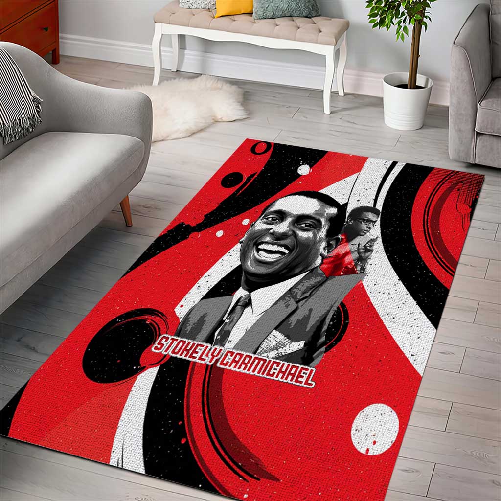Stokely Carmichael Area Rug Abstract Design Black Power Text Civil Rights Activist - Wonder Print Shop