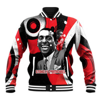 Stokely Carmichael Baseball Jacket Abstract Design Black Power Text Civil Rights Activist - Wonder Print Shop