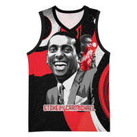 Stokely Carmichael Basketball Jersey Abstract Design Black Power Text Civil Rights Activist - Wonder Print Shop