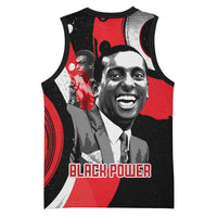 Stokely Carmichael Basketball Jersey Abstract Design Black Power Text Civil Rights Activist - Wonder Print Shop