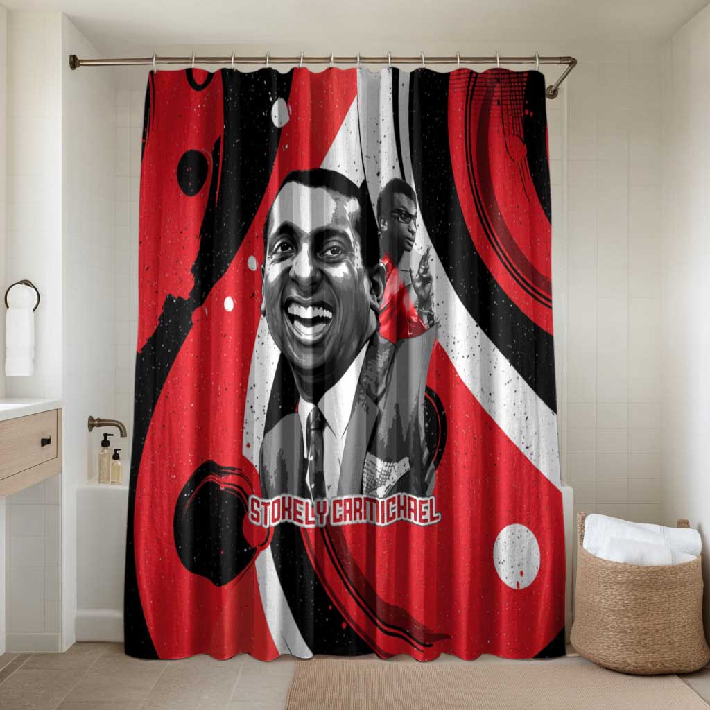 Stokely Carmichael Bathroom Set Abstract Design Black Power Text Civil Rights Activist - Wonder Print Shop