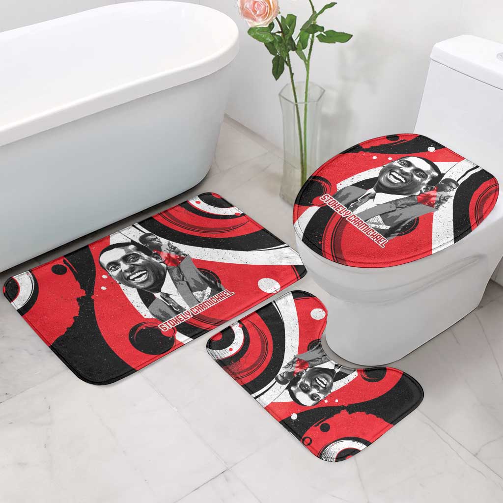 Stokely Carmichael Bathroom Set Abstract Design Black Power Text Civil Rights Activist - Wonder Print Shop