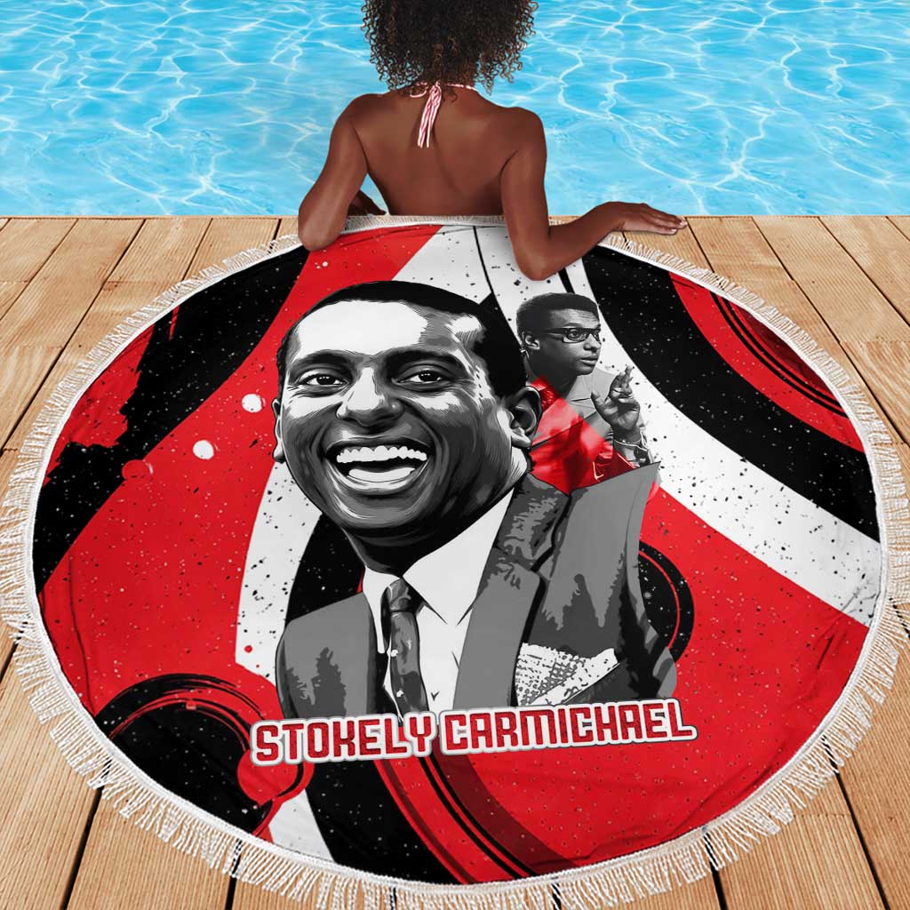 Stokely Carmichael Beach Blanket Abstract Design Black Power Text Civil Rights Activist - Wonder Print Shop