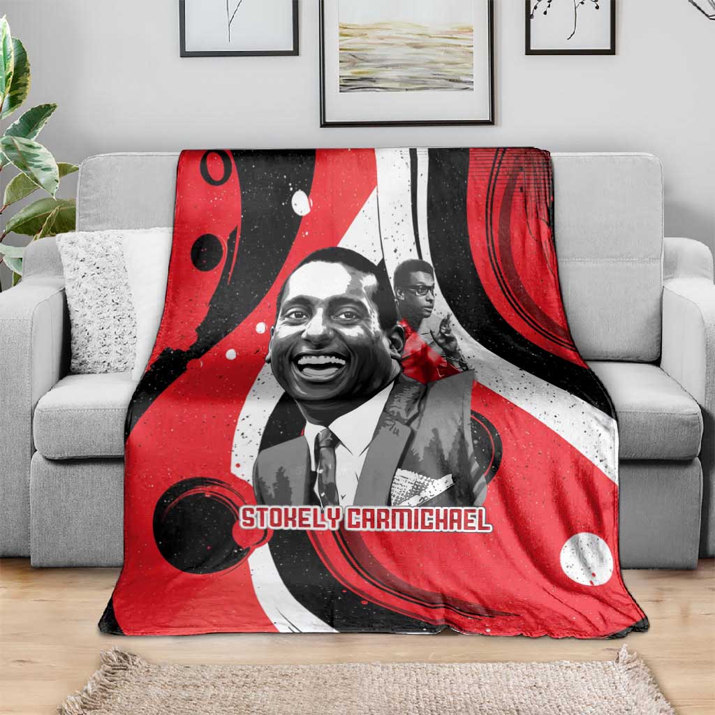 Stokely Carmichael Blanket Abstract Design Black Power Text Civil Rights Activist - Wonder Print Shop