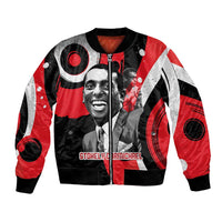 Stokely Carmichael Bomber Jacket Abstract Design Black Power Text Civil Rights Activist - Wonder Print Shop