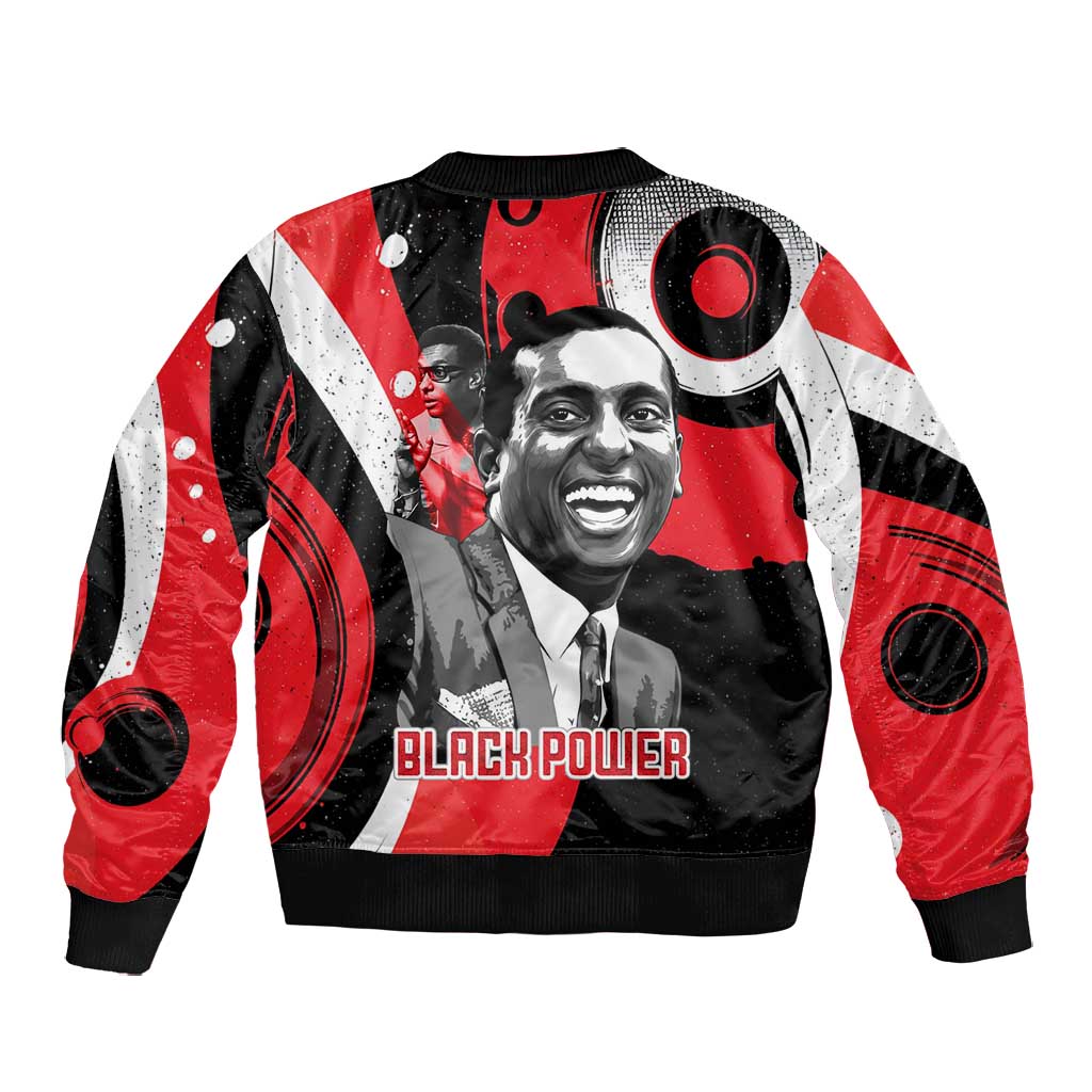 Stokely Carmichael Bomber Jacket Abstract Design Black Power Text Civil Rights Activist - Wonder Print Shop