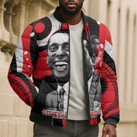 Stokely Carmichael Bomber Puffer Jacket Abstract Design Black Power Text Civil Rights Activist - Wonder Print Shop