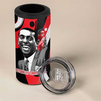 Stokely Carmichael 4 in 1 Can Cooler Tumbler Abstract Design Black Power Text Civil Rights Activist - Wonder Print Shop