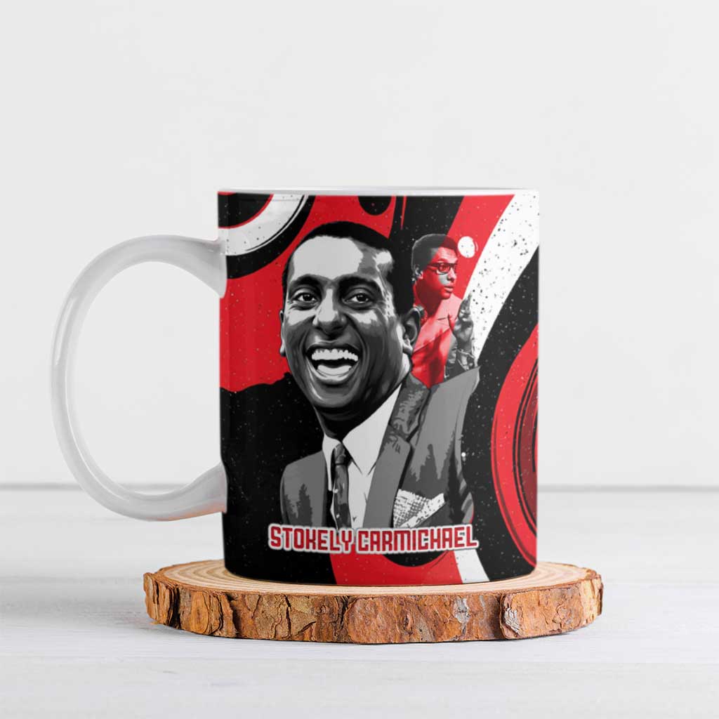 Stokely Carmichael Ceramic Mug Abstract Design Black Power Text Civil Rights Activist - Wonder Print Shop