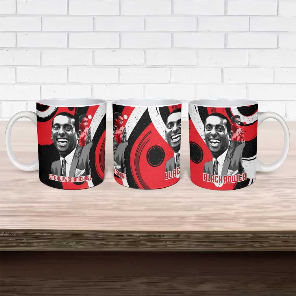 Stokely Carmichael Ceramic Mug Abstract Design Black Power Text Civil Rights Activist - Wonder Print Shop