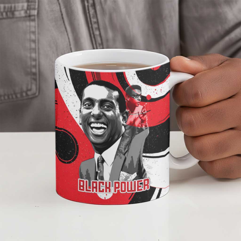 Stokely Carmichael Ceramic Mug Abstract Design Black Power Text Civil Rights Activist - Wonder Print Shop