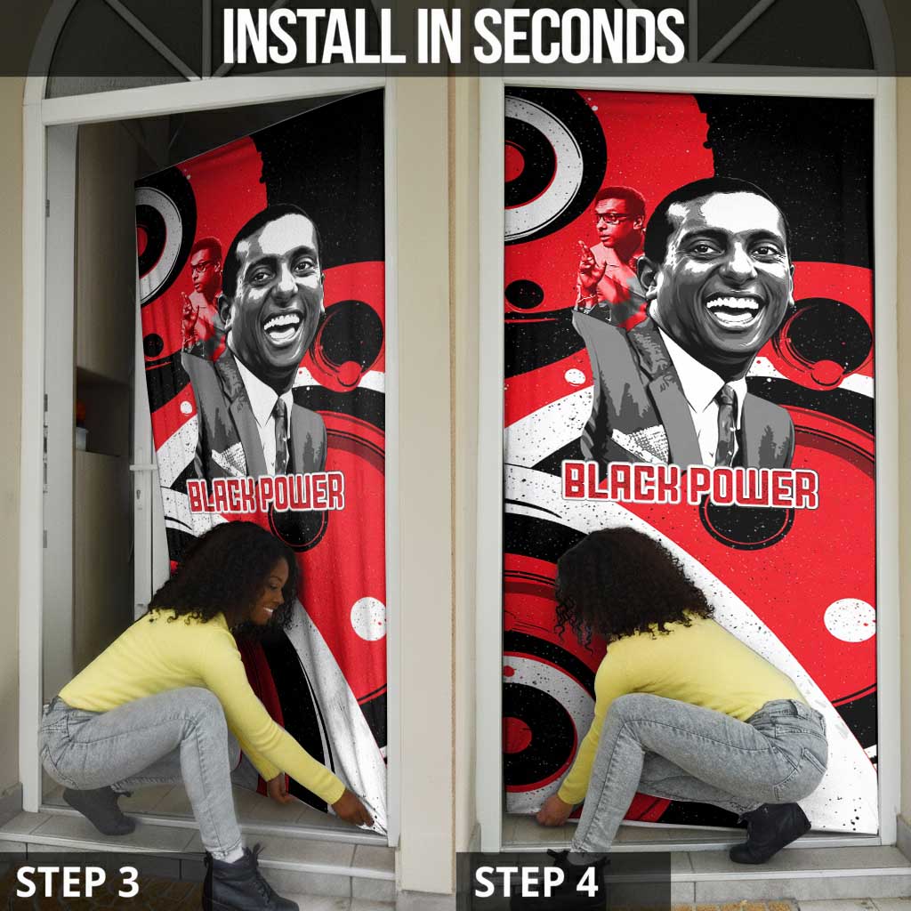 Stokely Carmichael Door Cover Abstract Design Black Power Text Civil Rights Activist - Wonder Print Shop