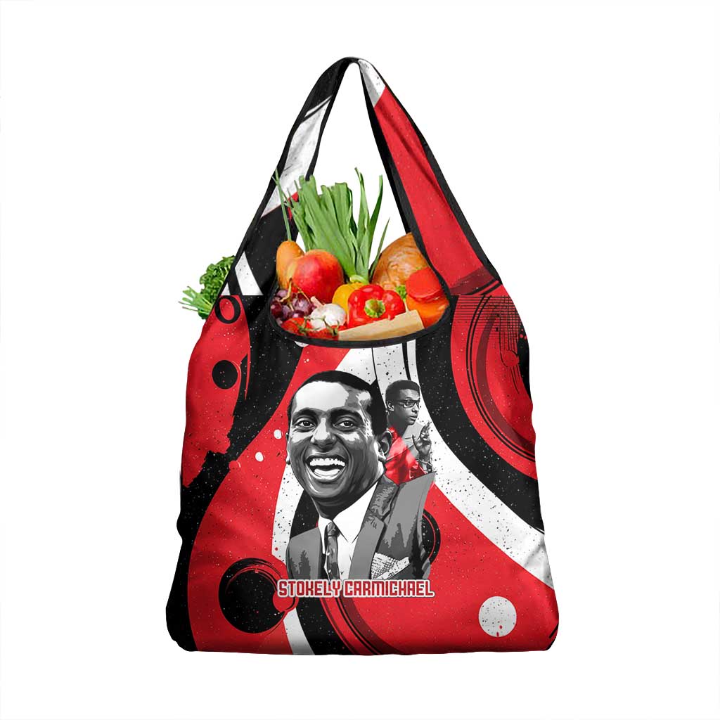 Stokely Carmichael Grocery Bag Abstract Design Black Power Text Civil Rights Activist - Wonder Print Shop