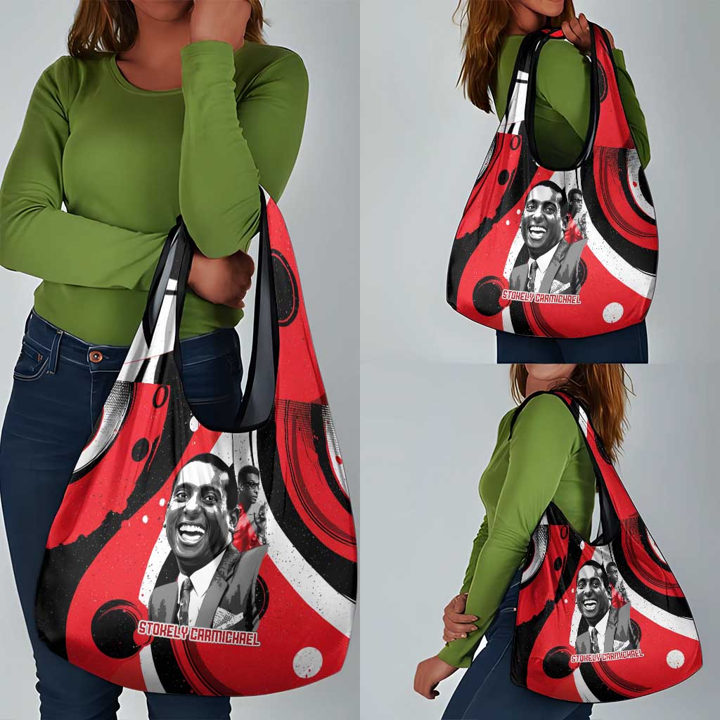 Stokely Carmichael Grocery Bag Abstract Design Black Power Text Civil Rights Activist - Wonder Print Shop