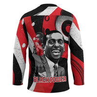 Stokely Carmichael Hockey Jersey Abstract Design Black Power Text Civil Rights Activist - Wonder Print Shop