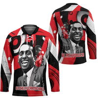 Stokely Carmichael Hockey Jersey Abstract Design Black Power Text Civil Rights Activist - Wonder Print Shop