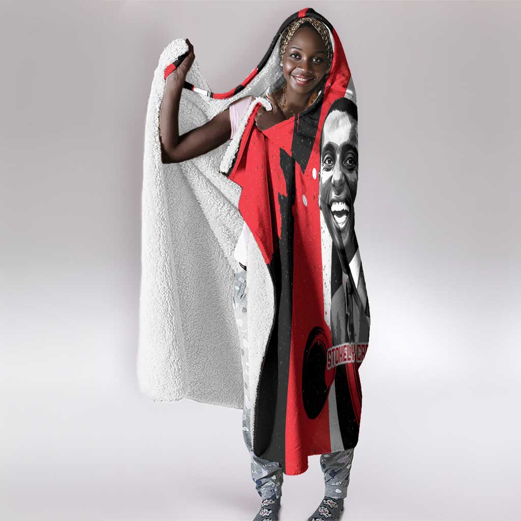 Stokely Carmichael Hooded Blanket Abstract Design Black Power Text Civil Rights Activist - undefined