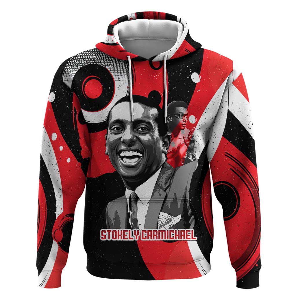 Stokely Carmichael Hoodie Abstract Design Black Power Text Civil Rights Activist - Wonder Print Shop